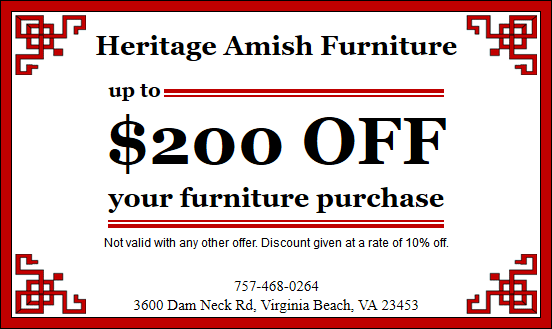 Heritage Amish Coupon